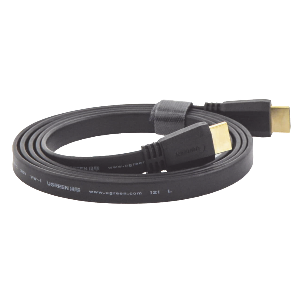Cable HDMI 2.0 Plano de 1.5 Metros (4.92 Pies) / 4K@60Hz / HDR / 3D / HEC (Canal Ethernet HDMI) / ARC (Canal de Retorno de Audio / Color Profundo de 48 Bits / Audio de 32 Canales / HDCP / Audio Dolby True HD 7.1 / 18 Gbps / EstaÑado y Triple Blinda