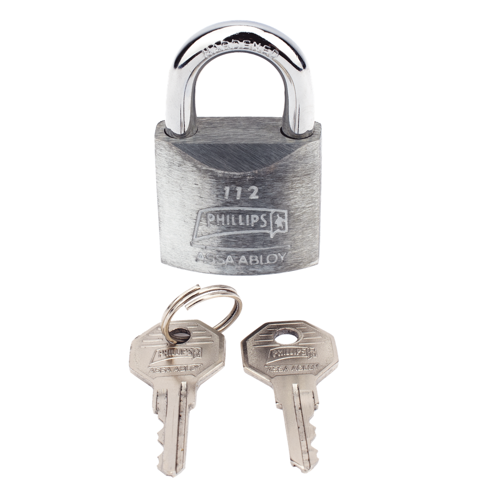 Candado Metálico de Gancho Corto / Llave PH-32 para 4 pernos de combinación / Cuenta con barreno para salida de agua.
