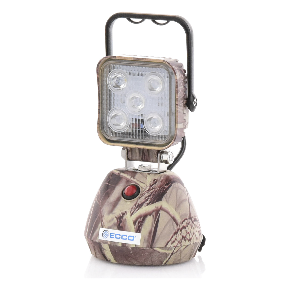 Luz de Trabajo Recargable de 5 LED, 650 Lumenes, Color Beige Camuflaje, Base Magnetica