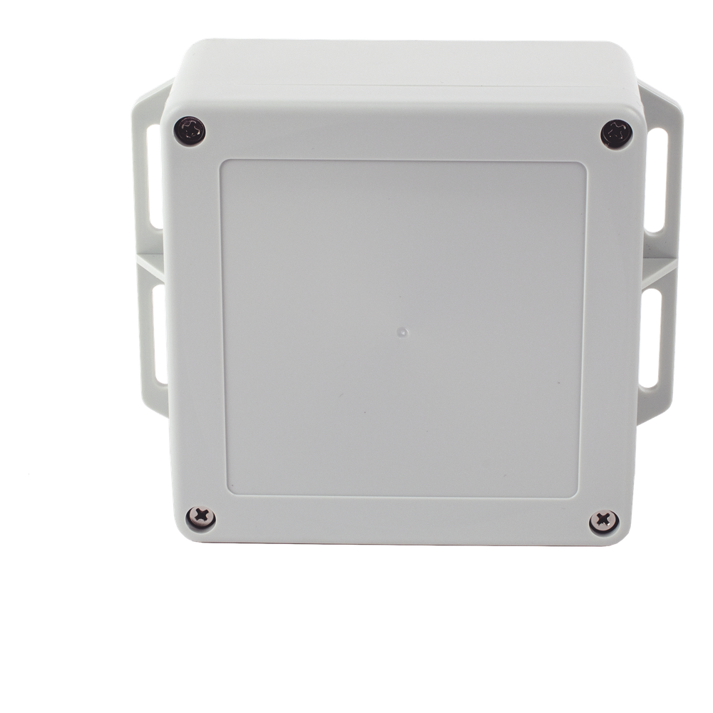 Gabinete Plástico Gris para Exterior (IP65) de 120 x 120 x 60 mm Cierre por Tornillos.