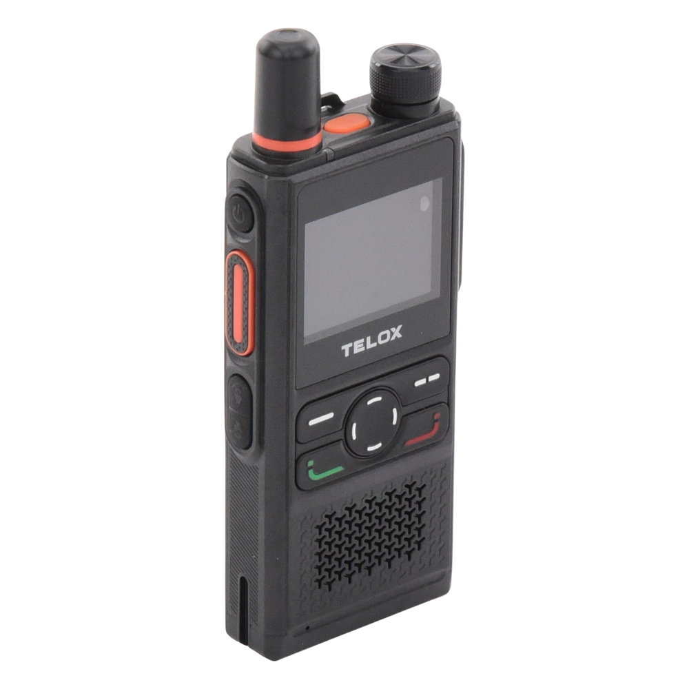Radio PoC 4G LTE TELOX TE320 / Audio 3W con Cancelación de Ruido / IP67 Resistente a Agua y Polvo / Batería 4000 mAh (48 hrs) / Doble SIM LTE Global / Pantalla 2" / Compatible TASSTA y NXRadio