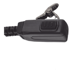 Micrófono - audífono de tubo acústico transparente de grado médico con conector de dos pines para KENWOOD Y TXPRO
