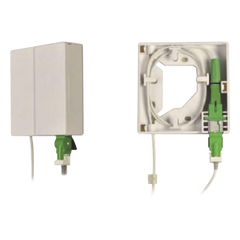 Caja Terminal de Fibra Óptica (Roseta) con un Acoplador SC/APC, Color Blanco
