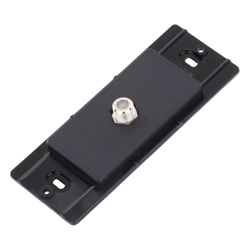 Salida de pared para cable coaxial con conector tipo F de 75 ohms, un puerto, apertura tipo designer, línea Satin Colors color Midnight