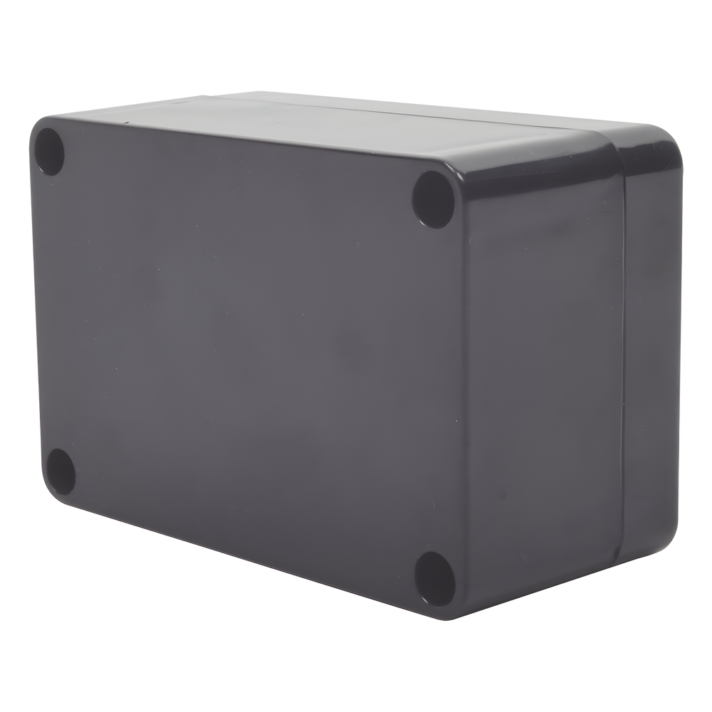 Gabinete Plástico Negro para Exterior (IP65) de 100 x 68 x 50 mm Cierre por Tornillos.