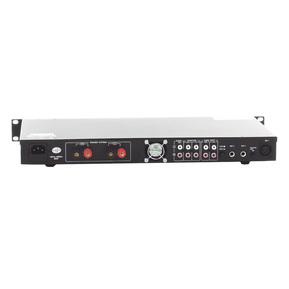 Amplificador de Audio | 2 x 60W | Baja Impedancia 4 - 8&Omega; | Reproductor Bluetooth, USB, SD | Efectos Integrados Delay, Echo, Repeat