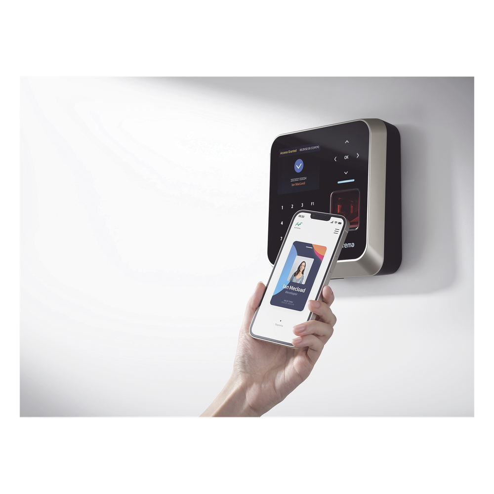 Lector de huella con Inteligencia Artificial, mas exacto, Uso para Control de acceso y Tiempo y Asistencia