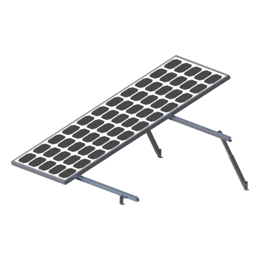 Montaje para 2 Paneles Solares, Riel "8" de 2700mm para Módulos con Espesor de 30-35mm, Velocidad de Viento Máx. 136km/h