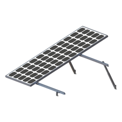 Montaje para 2 Paneles Solares, Riel "8" de 2700mm para Módulos con Espesor de 30-35mm, Velocidad de Viento Máx. 136km/h