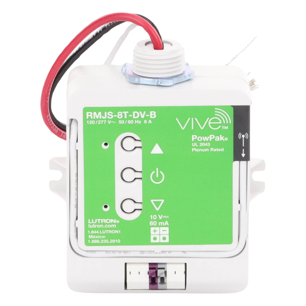 Módulo de atenuación inalámbrico PowPak con control 0-10 V, 8 A, 120/277 V, para balastros y drivers LED, compatible con controles Pico, sensores Radio Powr Savr y hub Vive