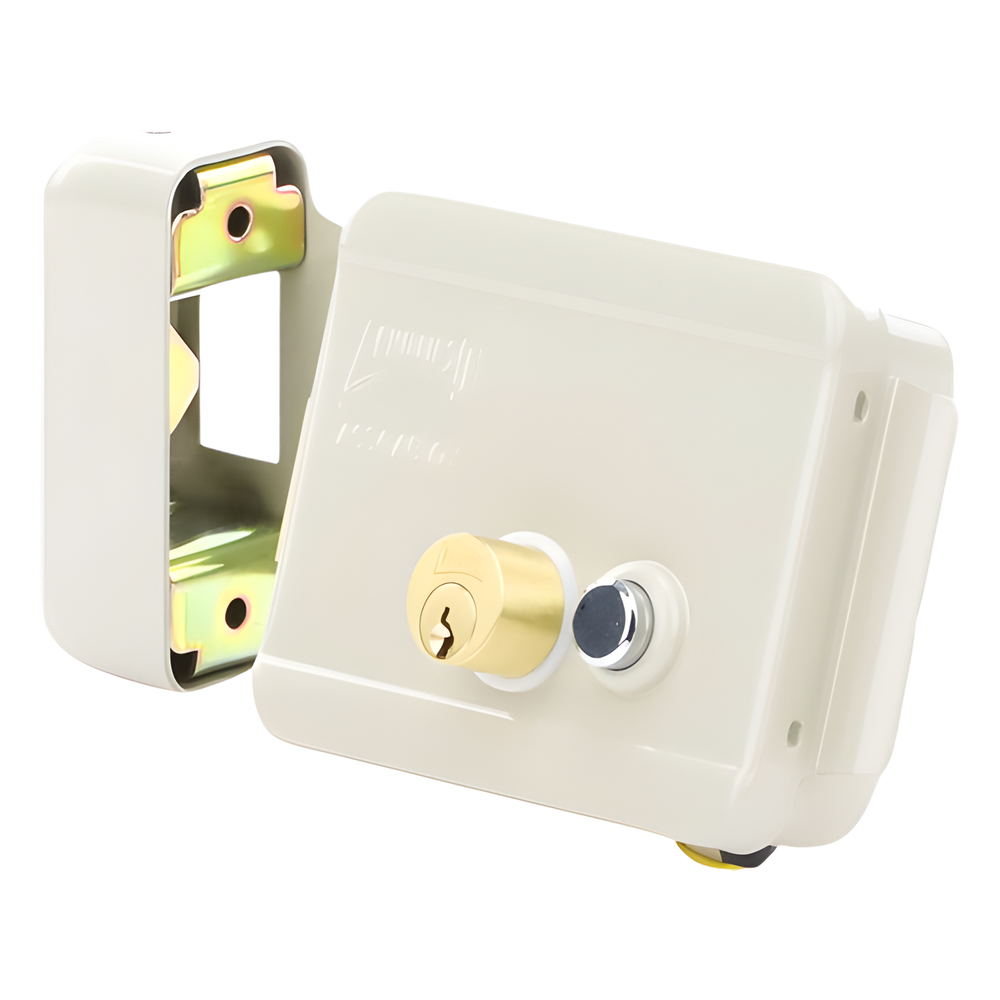 Cerradura Eléctrica / Incluye Llave /Con Botón integrado / Izquierda / Exterior