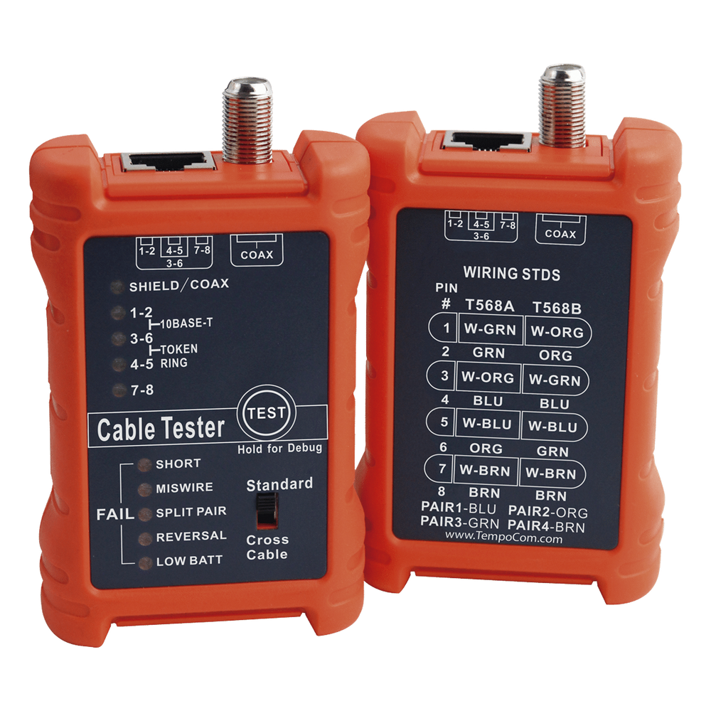 Tester Profesional para Mapeo de Cables de Red/Coaxiales