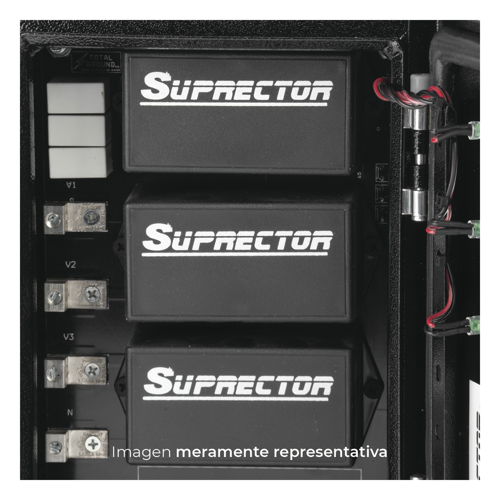 Supresor de pico clase B con voltaje de operación 220/380 Vca, 2 fases, 80 KA