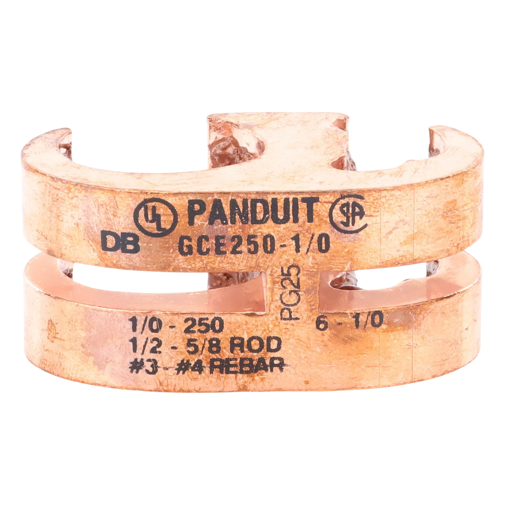 Conector de Conexión a Tierra tipo "E" para Conductor 1/0 AWG STR – 250 KCMIL MAIN y 6 AWG SOL – 1/0 AWG STR TAP