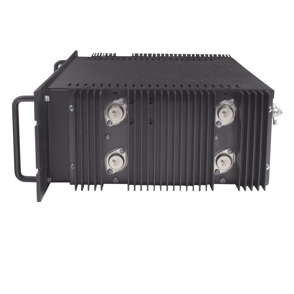 Fuente de poder 13.8Vcc, 50A, lineal regulada con circuito cargador de baterías, medidores, para instalación en rack