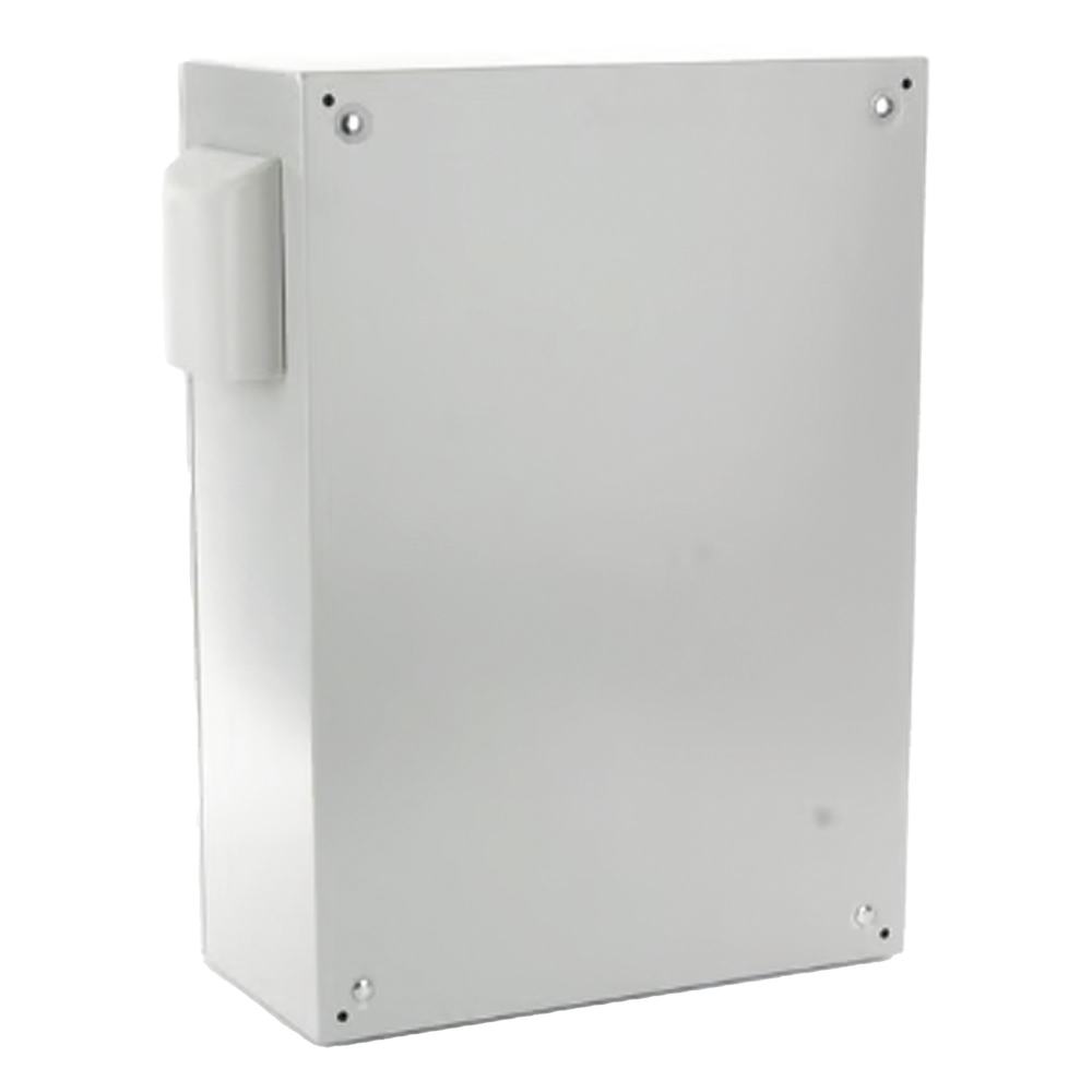 Gabinete Ventilado de Acero IP55 Uso en Exterior (600 x 800 x 300 mm) con Placa Trasera Interior Metálica y Compuerta Inferior Atornillable. Incluye Ventilador, Ventilas, filtros, Chapas y Llave T.