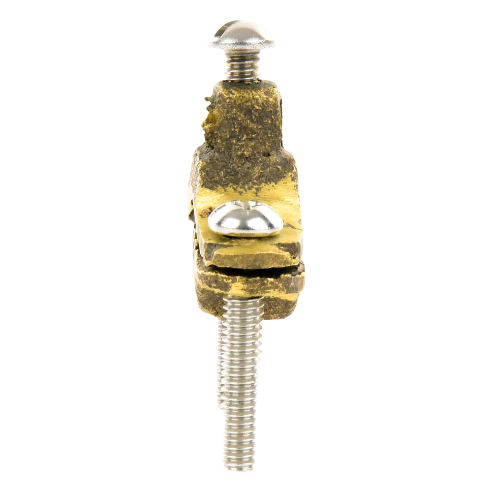Conector Tubo a Cable / Bronce 100% / Tubo hasta 1 1/4 in / Cable 4 AWG / Aterrizaje Torres TZ / Sin Soldadura
