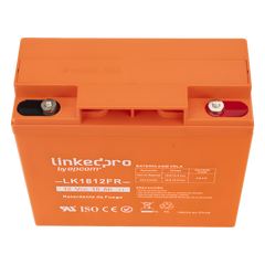 Batería de respaldo 12 V |  18 Ah | AGM | Certificada UL94-V0 Retardante a la Flama  | Especial para Seguridad Electrónica | UPS | Sistemas de Emergencia | Vida útil 5 años | Terminales M5