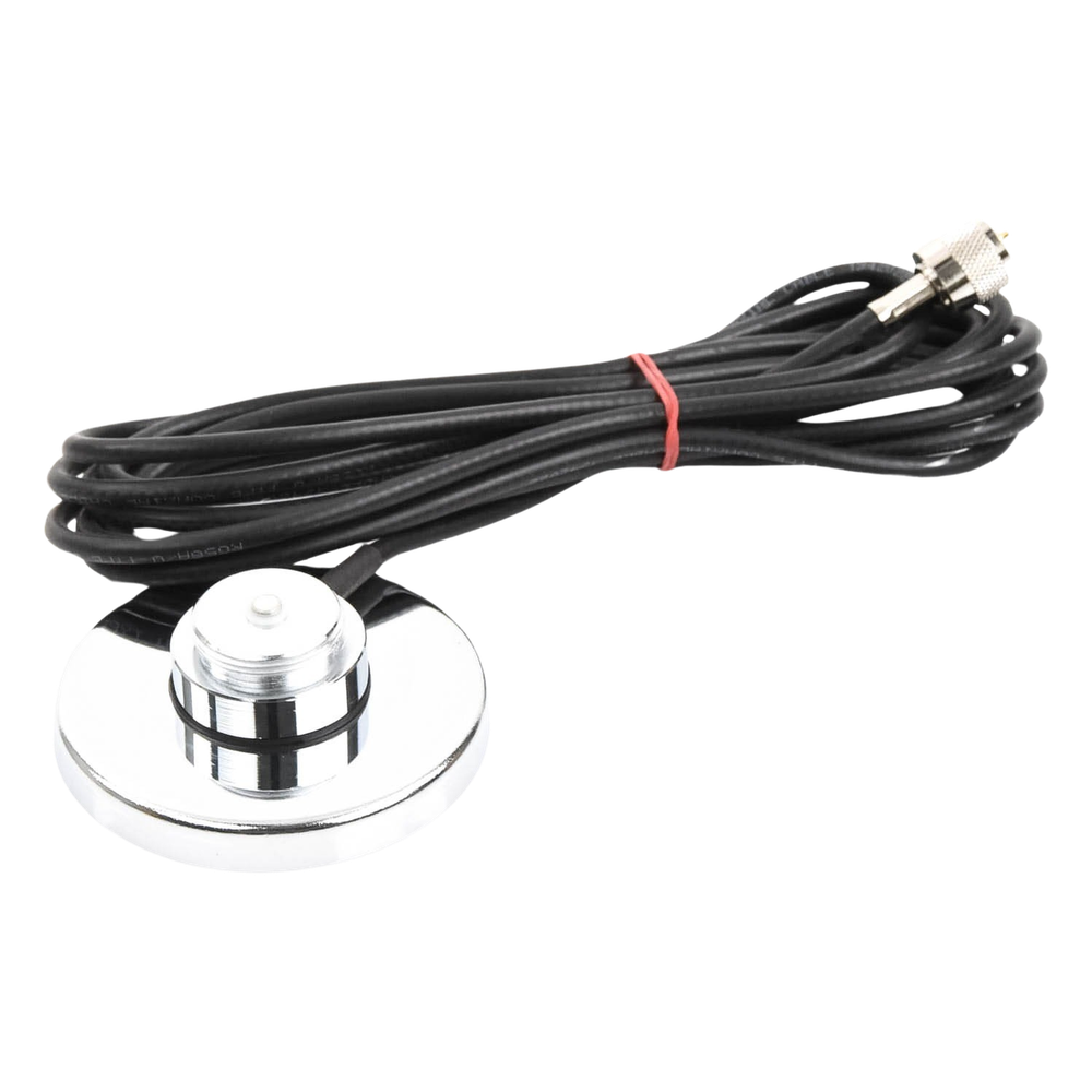 Montaje Magnético para Antenas de 3/4"(NMO), 3.5 m de Cable RG58U y Conector UHF (PL259) Macho.