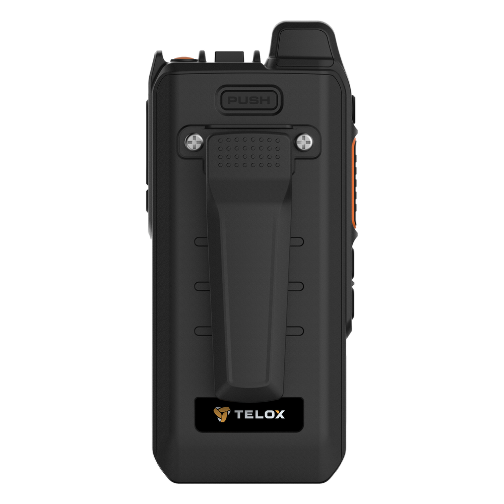 Radio PoC LTE TELOX MT100 / Tamaño de Bolsillo 113 mm / Audio 3W / IP54 / Batería 4000 mAh / Doble SIM LTE Cat.4 / Pantalla 1.77" / Android 8.1 / Compatible TASSTA