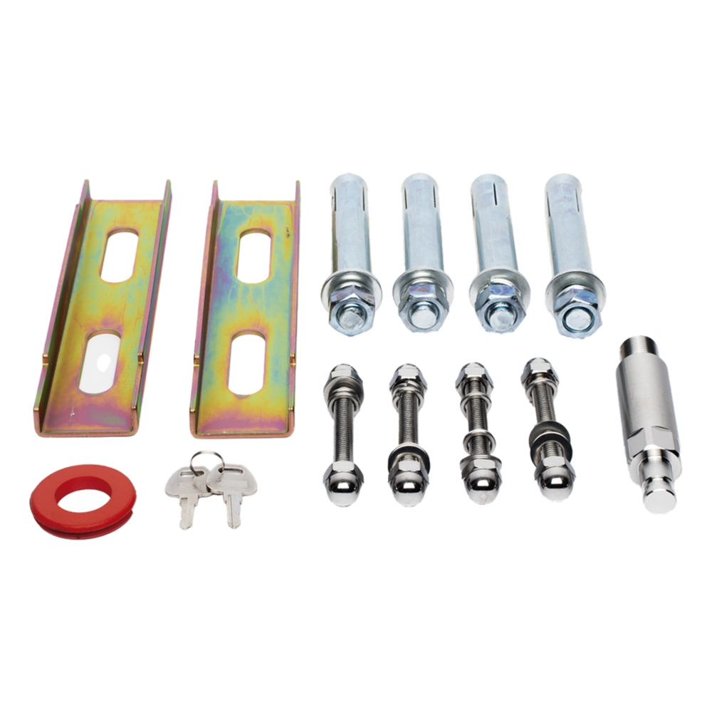 Kit COMPLETO Barrera Derecha XBF Con Corona LED / Brazo Iluminado de 3M / Incluye Sensor de Masa, Transformador, Lazo Magnético, Ancla, Fotoceldas y 2 Controles Inalámbricos