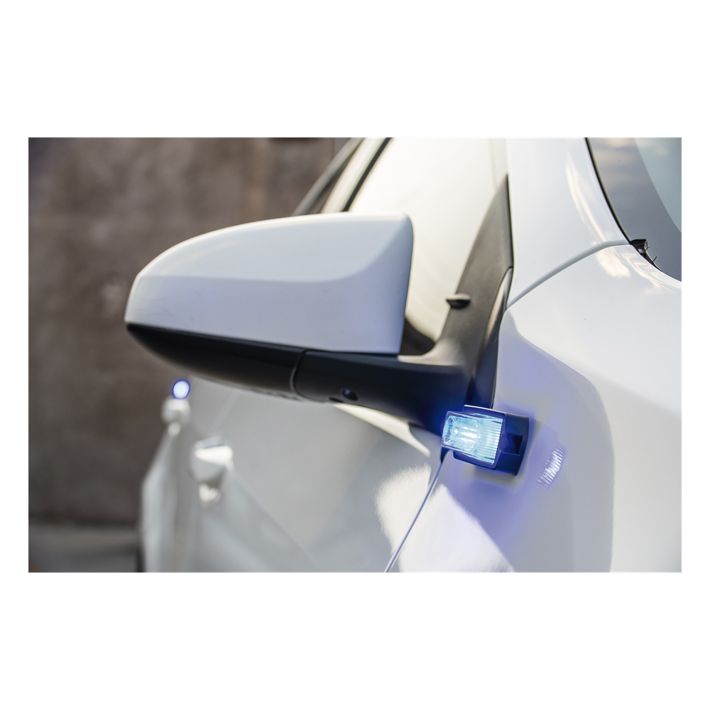 Luz Auxiliar Ultra Brillante X13 de 4 LEDs, Color Azul, con mica transparente