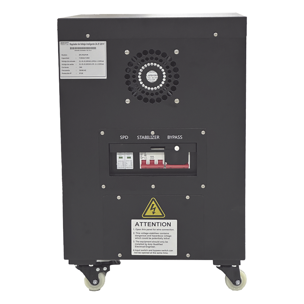 Regulador de Voltaje Industrial Monofásico Ferrorresonante 5 kVA/5 kW 120 V / Entrada 96-144 Vca / Salida 117.6- 122.4 Vca