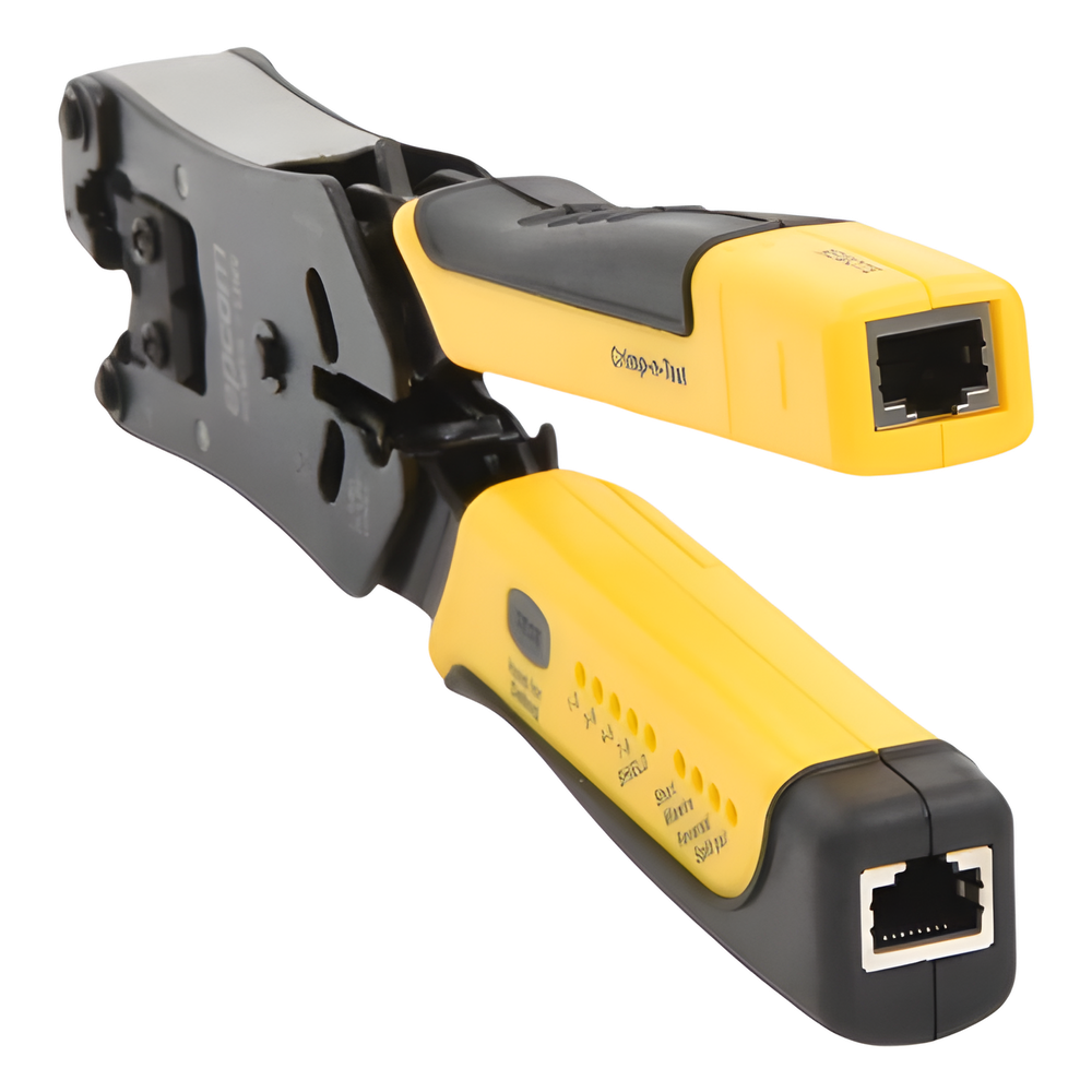 Pinza 3 en 1: Pelacables/ Terminado/ Probador para UTP. Enchufe Modular de Prueba para RJ45/RJ11/RJ22.