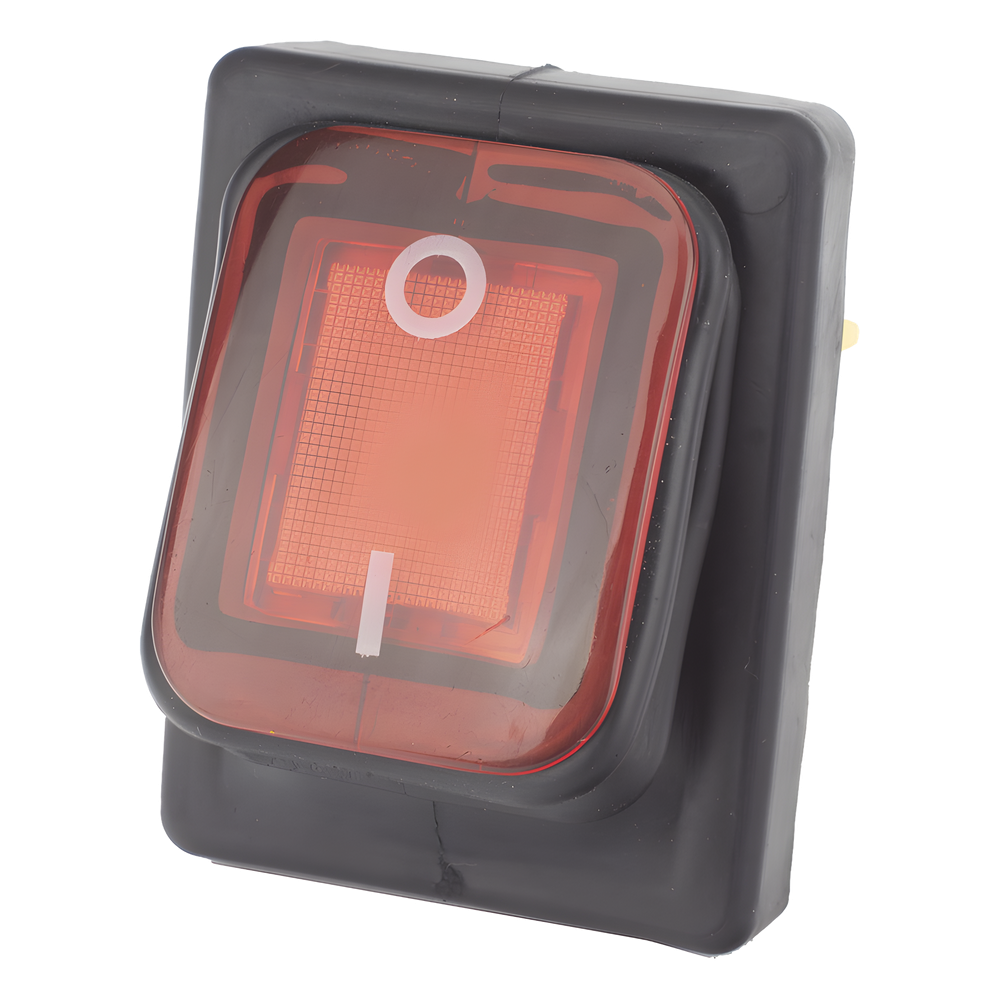 Interruptor tipo Switch con Led Color Rojo / IP65 / Diseño Industrial / NO, COM, NC / Terminales tipo F1