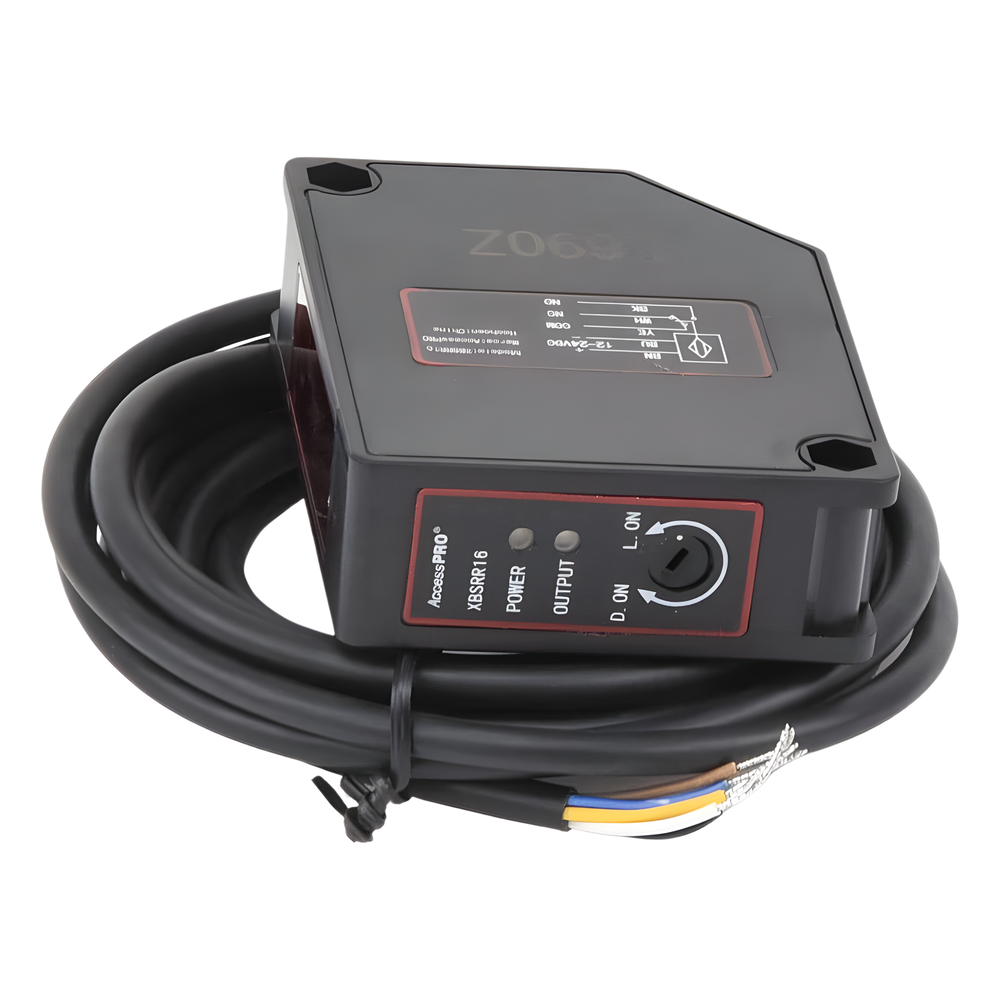 Detector fotoeléctrico de 16 m de alcance / Luz indicadora para alineación
