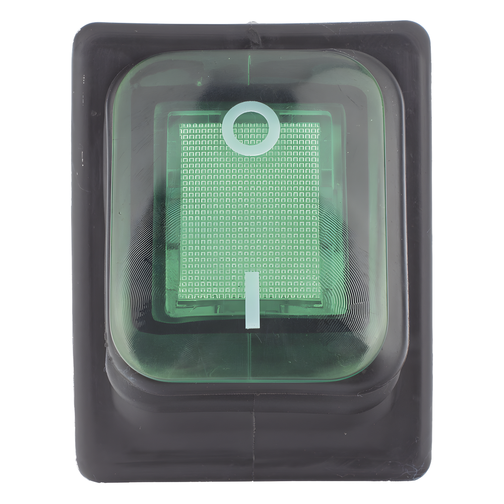 Interruptor tipo Switch con Led Color Verde / IP65 / Diseño Industrial / NO, COM, NC / Terminales tipo F1
