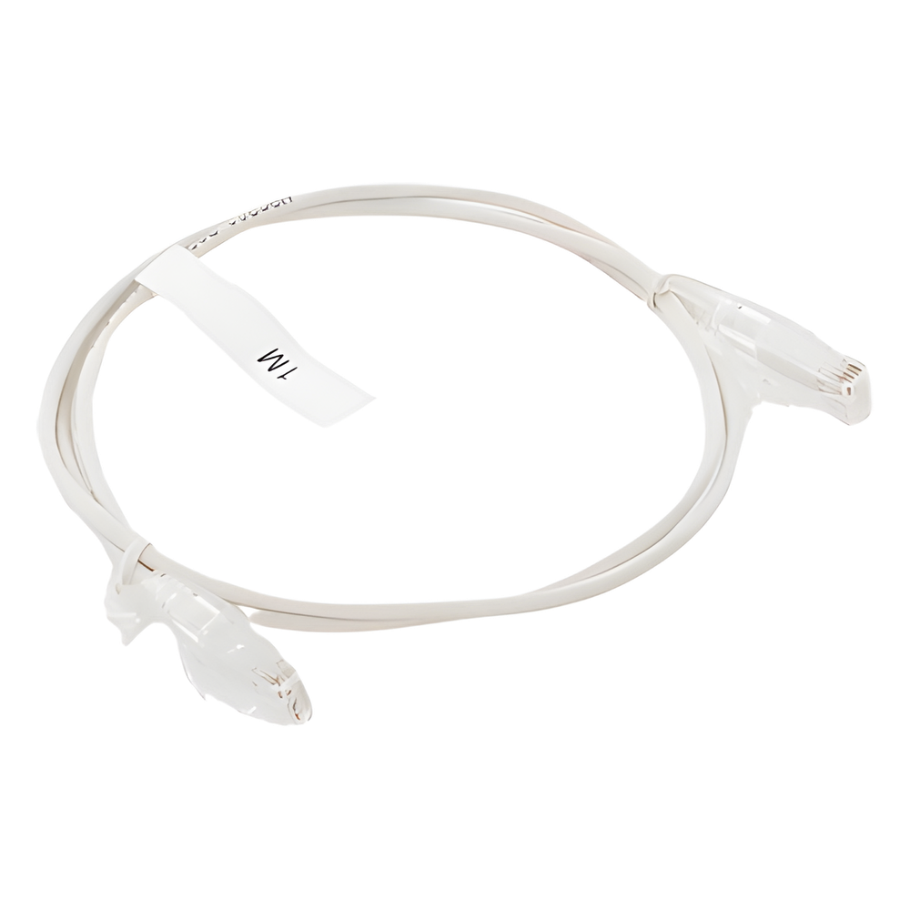 Cable de Parcheo Slim UTP Cat6 - 1 Metro (3.28 Pies), Blanco, Diámetro Reducido (28 AWG)