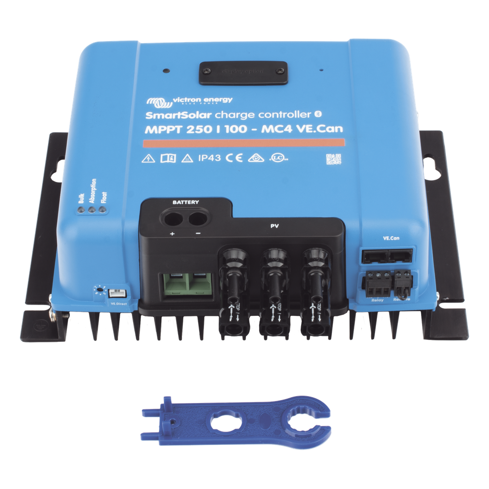 SmartSolar MPPT 250/100-MC4. Controlador Solar MPPT 100A, Voltaje: 48 Vcc. Para uso con Inv. Cargadores Victron