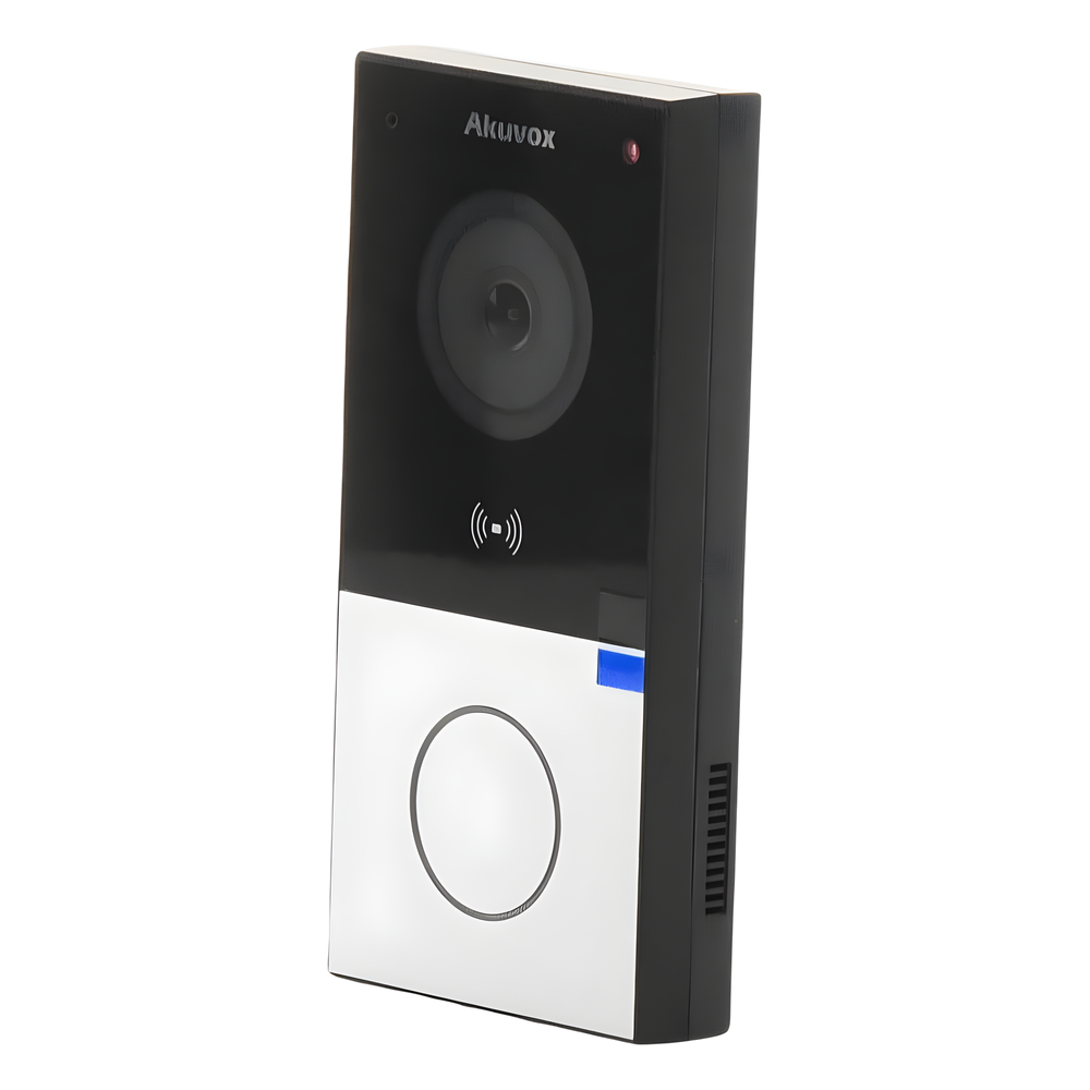 DOORBELL / WIFI / 100% en la Nube / POE / Bluetooth / NFC / Lector de Tarjetas MIFARE / Notificación en APP /  Llamada Telefónica / SIP / ONVIF / IP65 / Cámara 2 MP / Botón con Iluminación / Control de 1 Puerta
