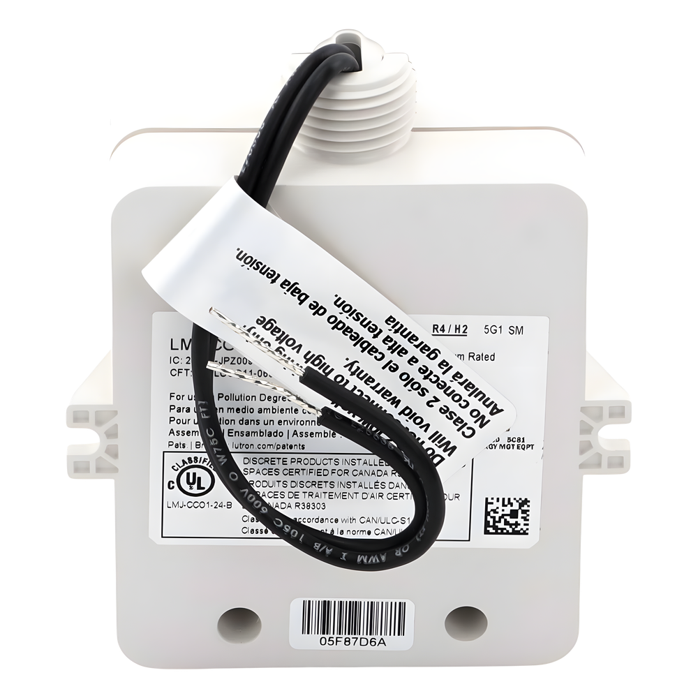 Módulo CCO de RF con salida de contacto seco NO/NC, 24 V, tipo mantenido o momentáneo, para integrar RadioRA 2, RadioRA 3 y HomeWorks QS con sistemas de terceros