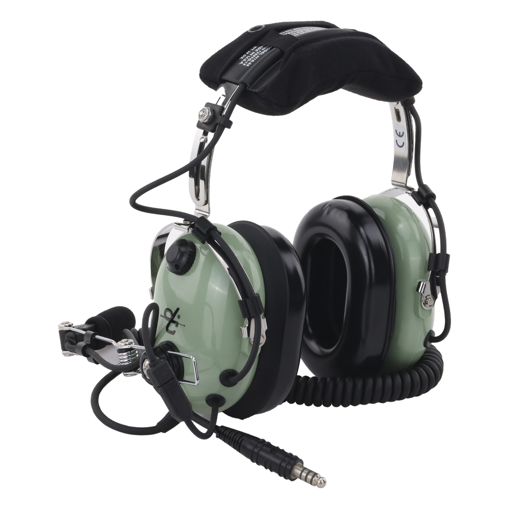 Auriculares de aviación, con micrófono, sobre la cabeza, helicóptero
