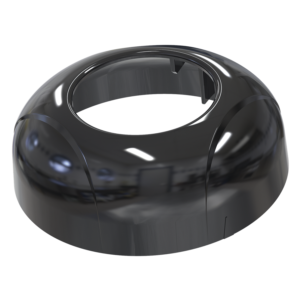 Estrobo Oculto de 12 LED, Rojo/Azul, Lente Transparente, Bisel Negro