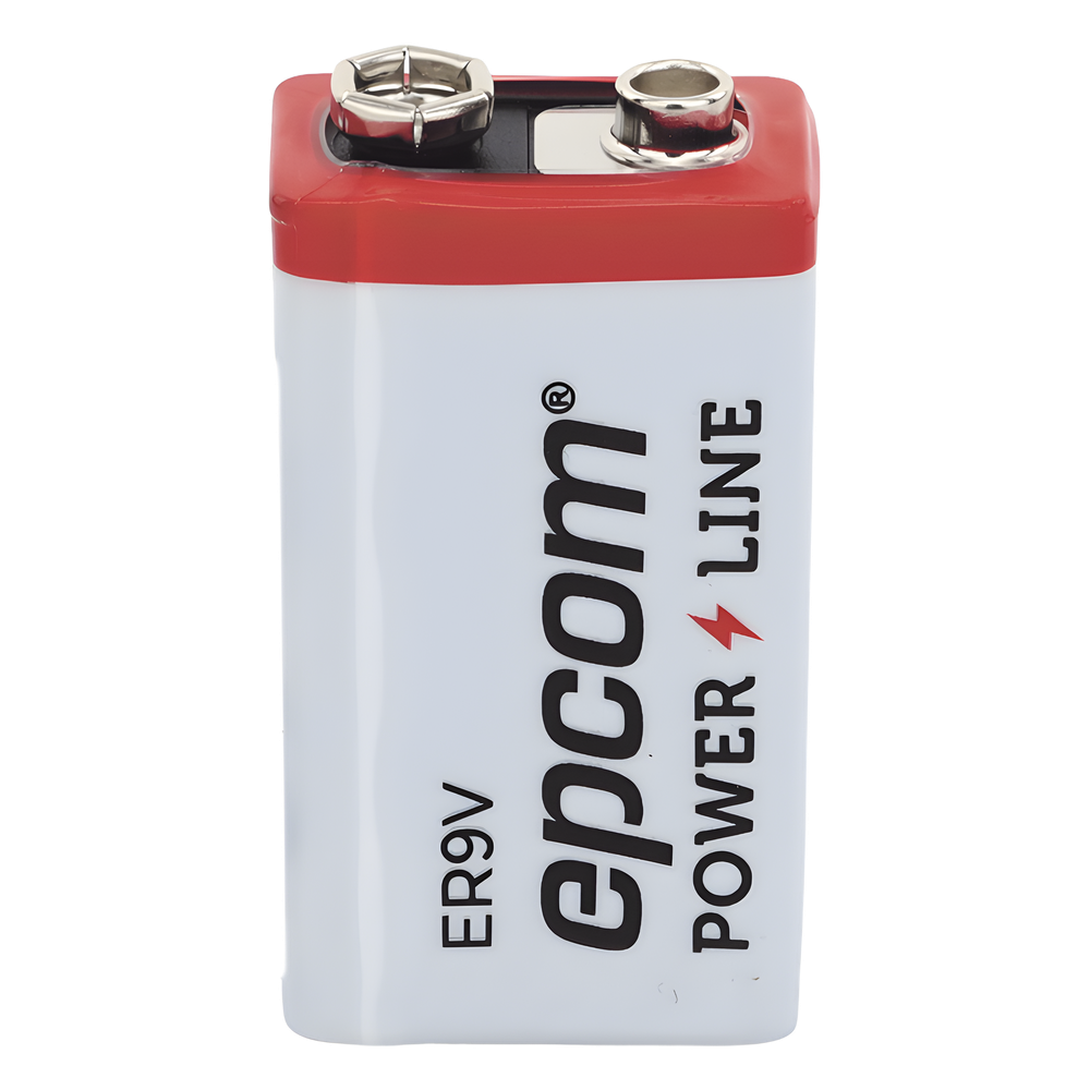 Batería de Litio 9V / 1200 mAh / Cloruro de Tionilo / No Recargable / Operación -60°C a +85°C / Acero Inoxidable