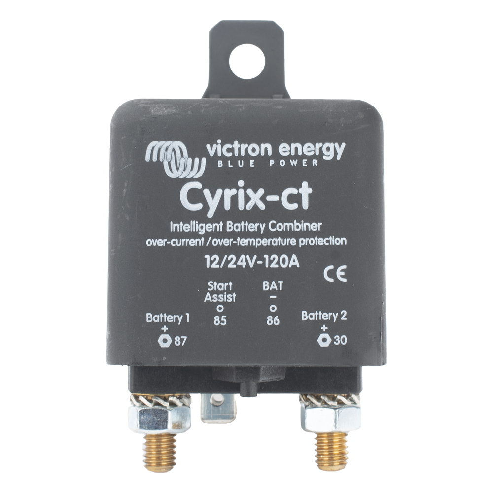 Cyrix-CT 12/24 V 120 A / Combinador Inteligente de Baterías en Vehículos y Embarcaciones