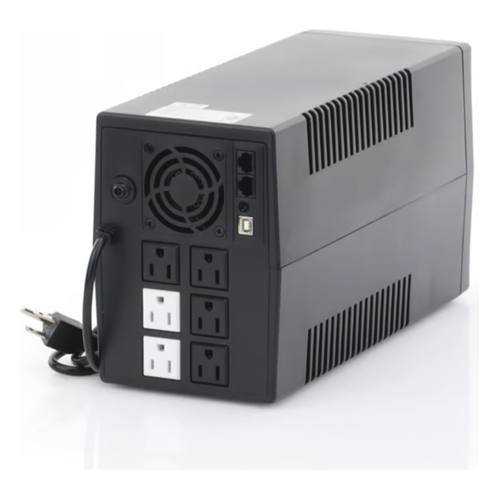 UPS de 1200VA/720W / Protección contra Descarga, Sobretensión y Picos Transitorios / Entrada y Salida 120 Vca / Clavija NEMA 5-15P / 6 Tomas NEMA 5-15R
