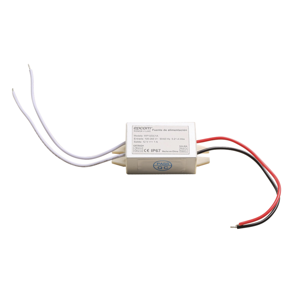 Fuente 12 V  |  1 Amper  |  Waterproof  | Intemperie grado IP67