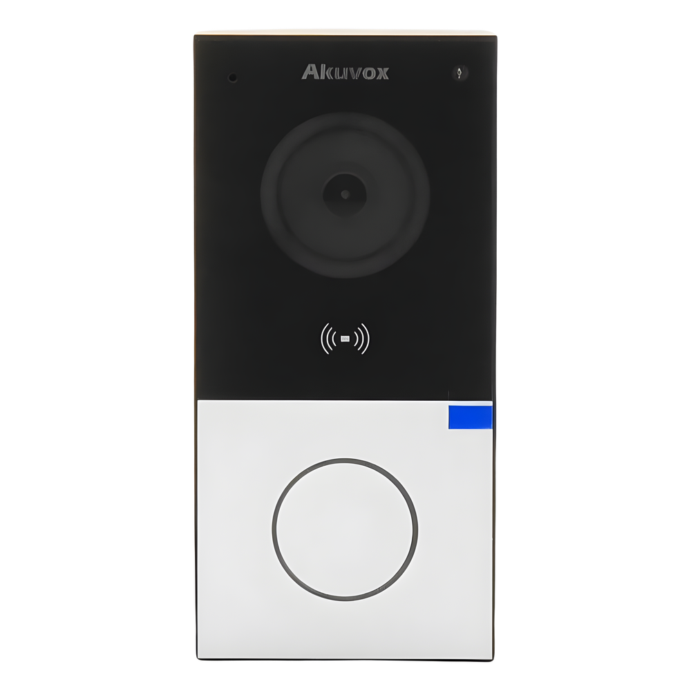DOORBELL / WIFI / 100% en la Nube / POE / Bluetooth / NFC / Lector de Tarjetas MIFARE / Notificación en APP /  Llamada Telefónica / SIP / ONVIF / IP65 / Cámara 2 MP / Botón con Iluminación / Control de 1 Puerta