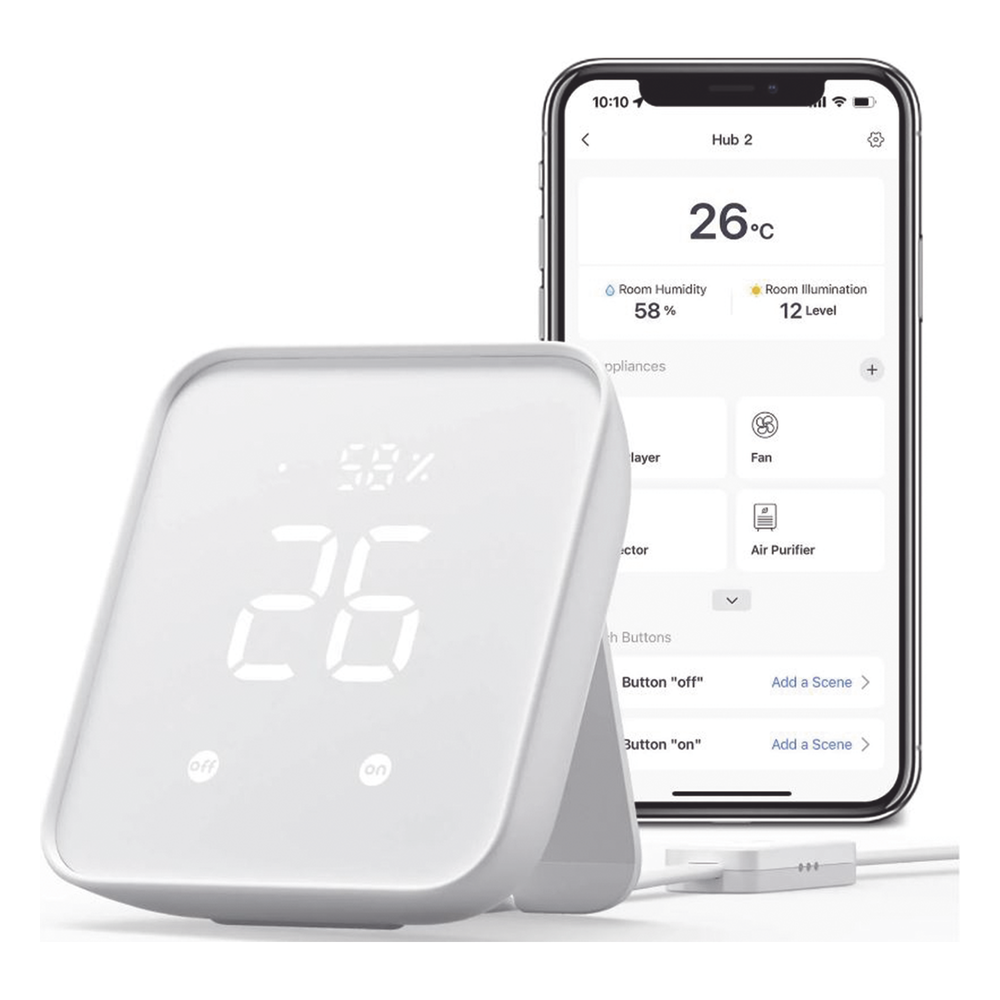 KIT Controlador HUB principal para dispositivos SwitchBot, Señal Wifi y BLUETOOTH, incluye 2 motores cortinas y 1 control remoto