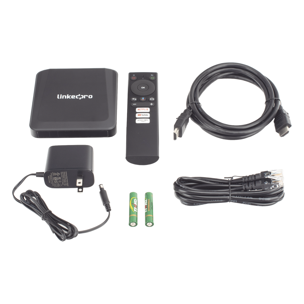 STB 4K Android con Google TV / Alto Rendimiento / Conexión Wi-Fi y por Cable / Control Remoto Bluetooth / Salida HDMI / APP Hik Connect Pre-instalada / Software de Gestion para ISPs/ Para modo desarrollador leer la nota en la descripcion