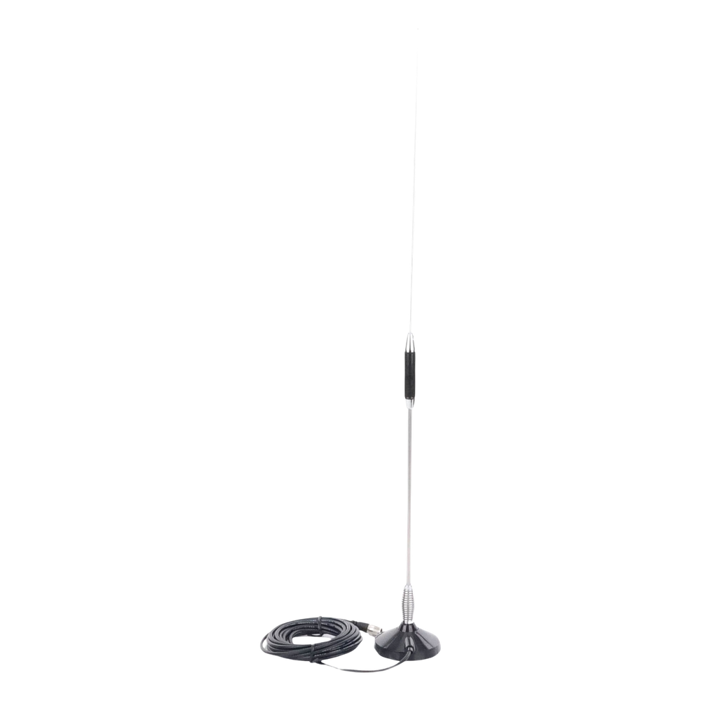 Antena Móvil para Rango de Frecuencia de Banda Civil (CB) 26.960 - 27.400 MHz.