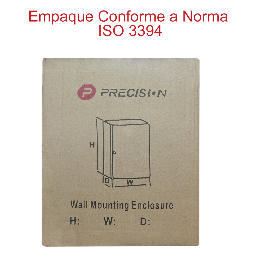 Gabinete de Acero IP66 Uso en Intemperie (250 x 300 x 150 mm) con Placa Trasera Interior Metálica y Compuerta Inferior Atornillable (Incluye Chapa y Llave T).