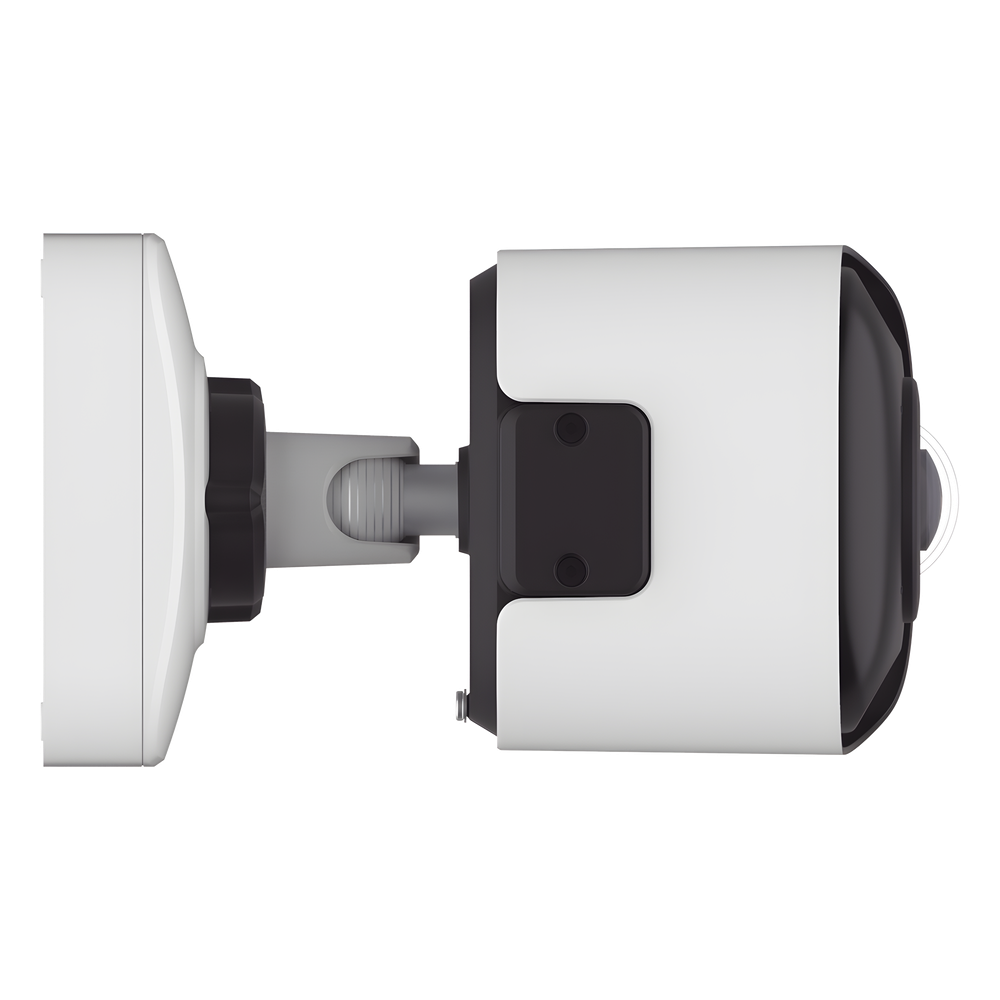Cámara Bullet de Red Mini Panorámica 180° AI / 4K / Super WDR 120dB / Micrófono Integrado / IP67-IK10 / Soporte PoE / Almacenamiento 1TB / Analítica IA VCA 8 Modos / ONVIF y VMS