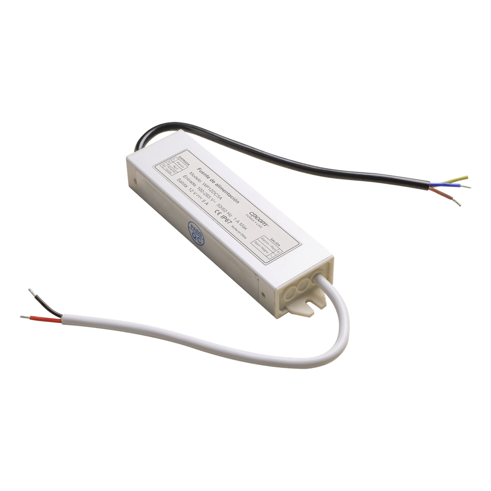 Fuente 12 V / 5 Amperes / Waterproof / Intemperie grado IP67