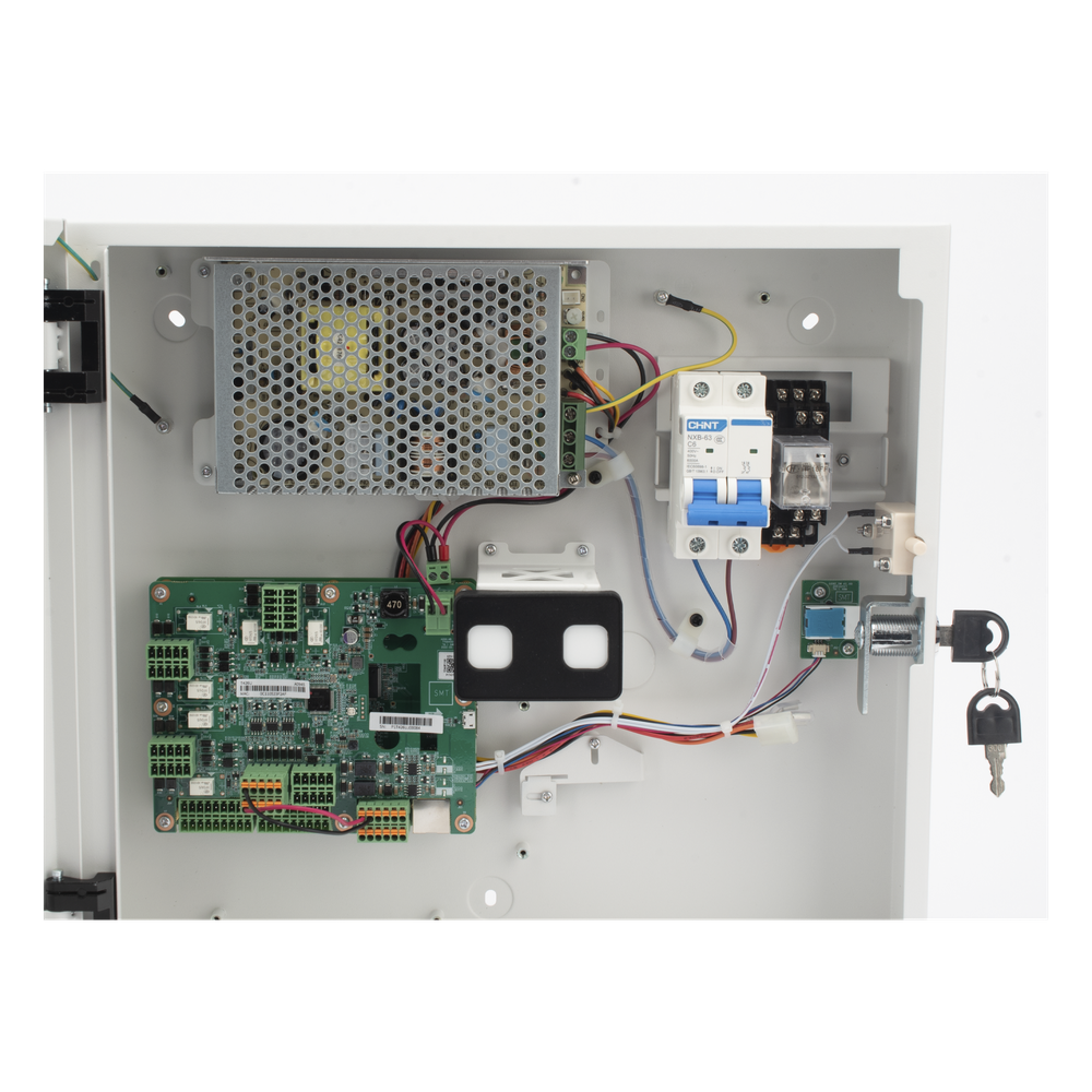Controlador de Acceso para 4 puertas / Administrable 100 % en la Nube / Compatible con Teclado Wiegand de Terceros / PIN para visitas desde la APP / Capacidad de batería de respaldo / Función de  Anti-Passback / 50,000 Tarjetas